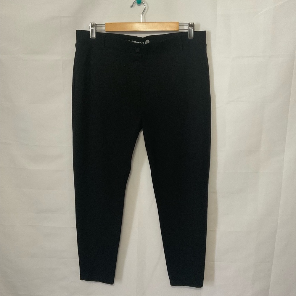 Betabrand Black Dress Pants Slim Fit Tapered leggings Size XL